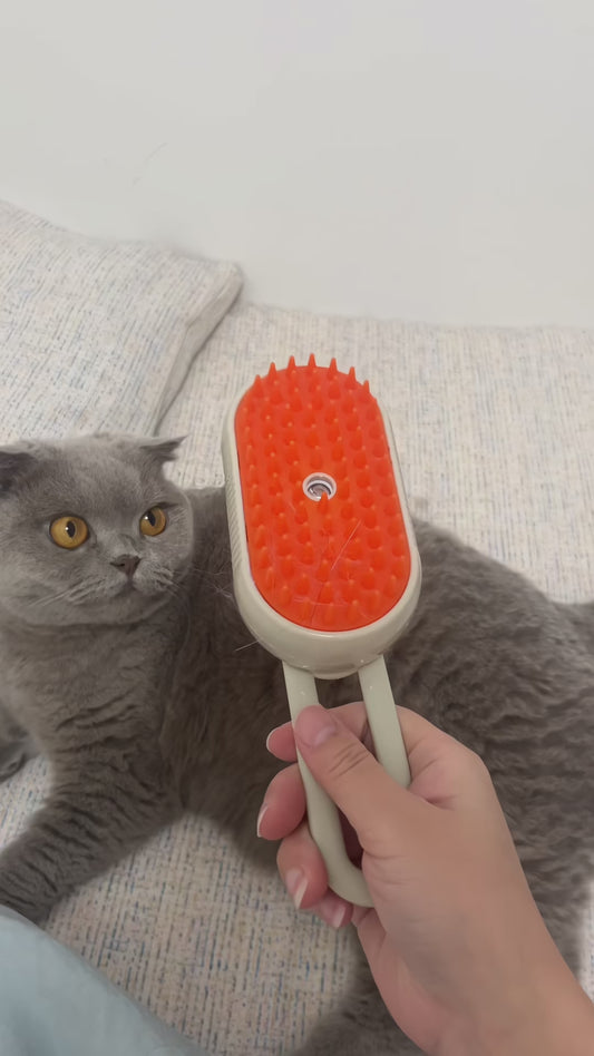 3-in-1 Steam Grooming Brush for Cats & Dogs